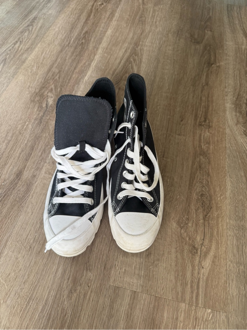 Converse Black and White High-Top Sneakers